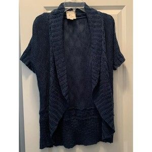 Pink Rose Women’s Large Blue Knit Open Front Cardigan